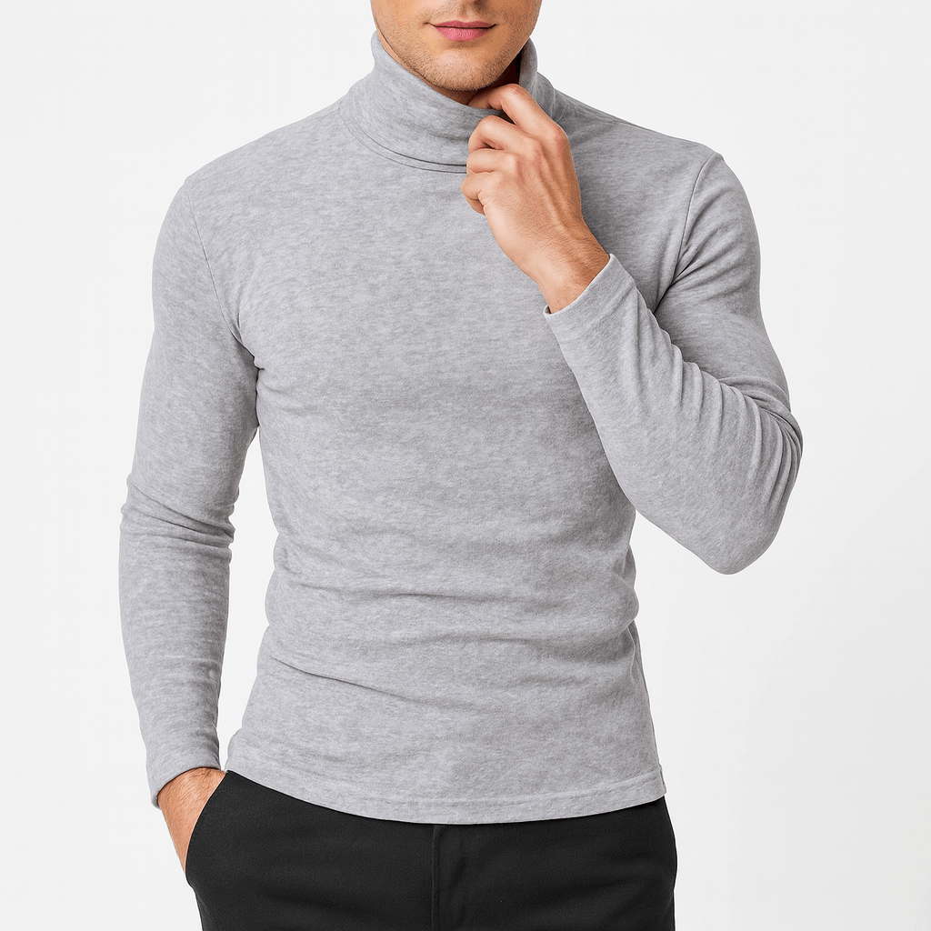 Luminovi | Slim Turtleneck Tee-Turtleneck