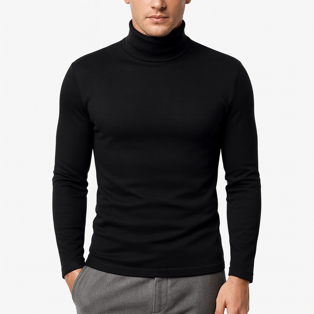 Luminovi | Slim Turtleneck Tee-Turtleneck