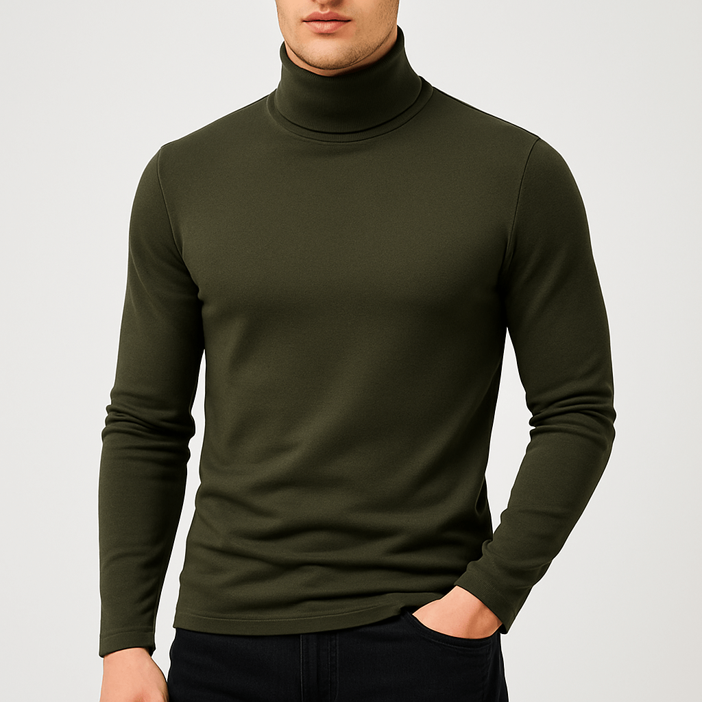 Luminovi | Slim Turtleneck Tee-Turtleneck