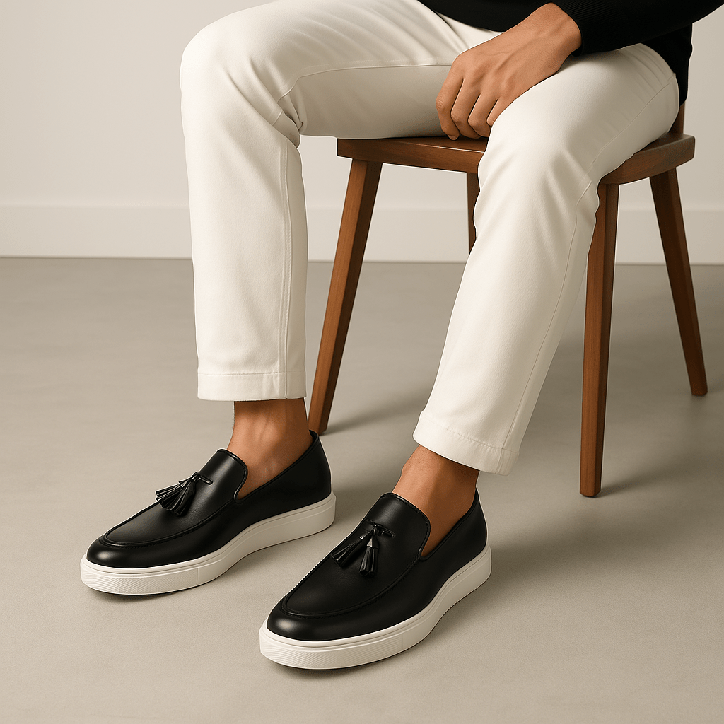Luminovi | Soft Leather Tassel Loafers