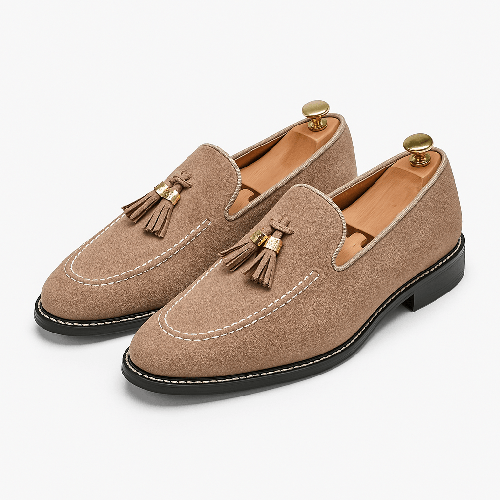 Luminovi | Suede Tassel Loafers