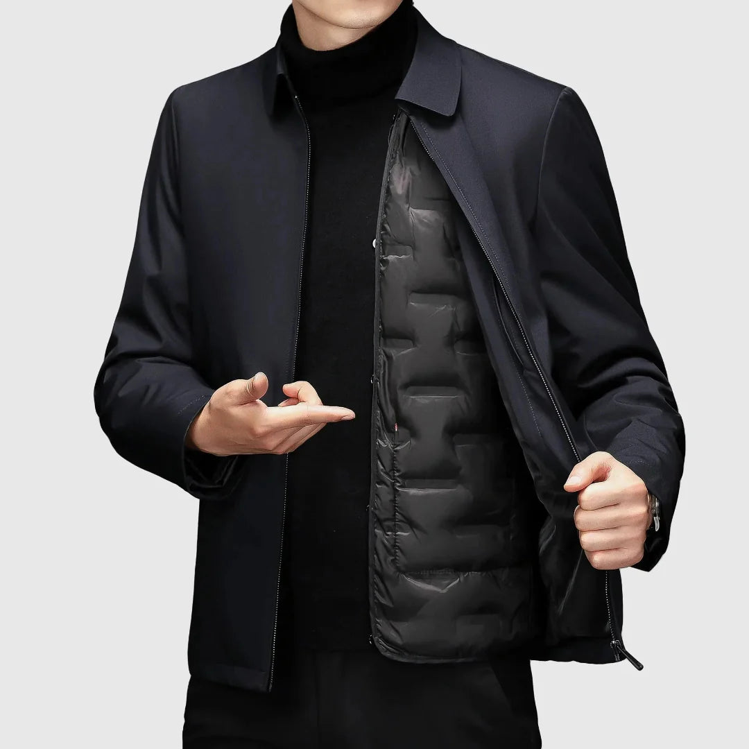 Luminovi | Turn-Down Collar Jacket-Jacket