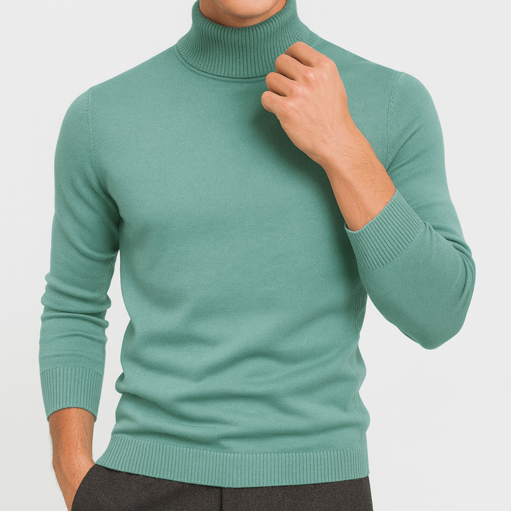 Luminovi | Turtleneck Knit Jumper-Sweater