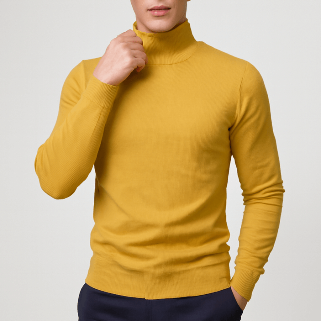 Luminovi | Turtleneck Knit Jumper-Sweater