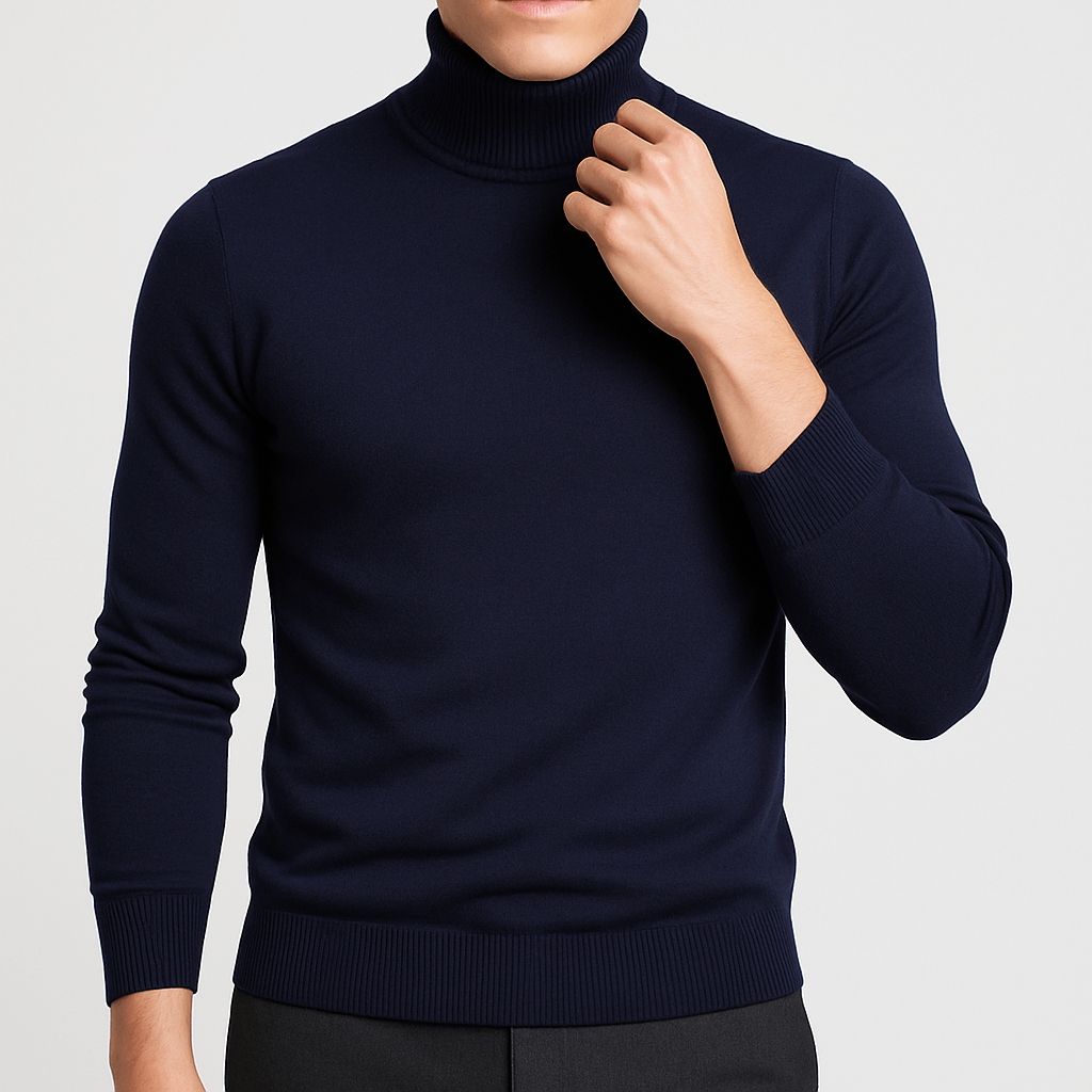 Luminovi | Turtleneck Knit Jumper-Sweater
