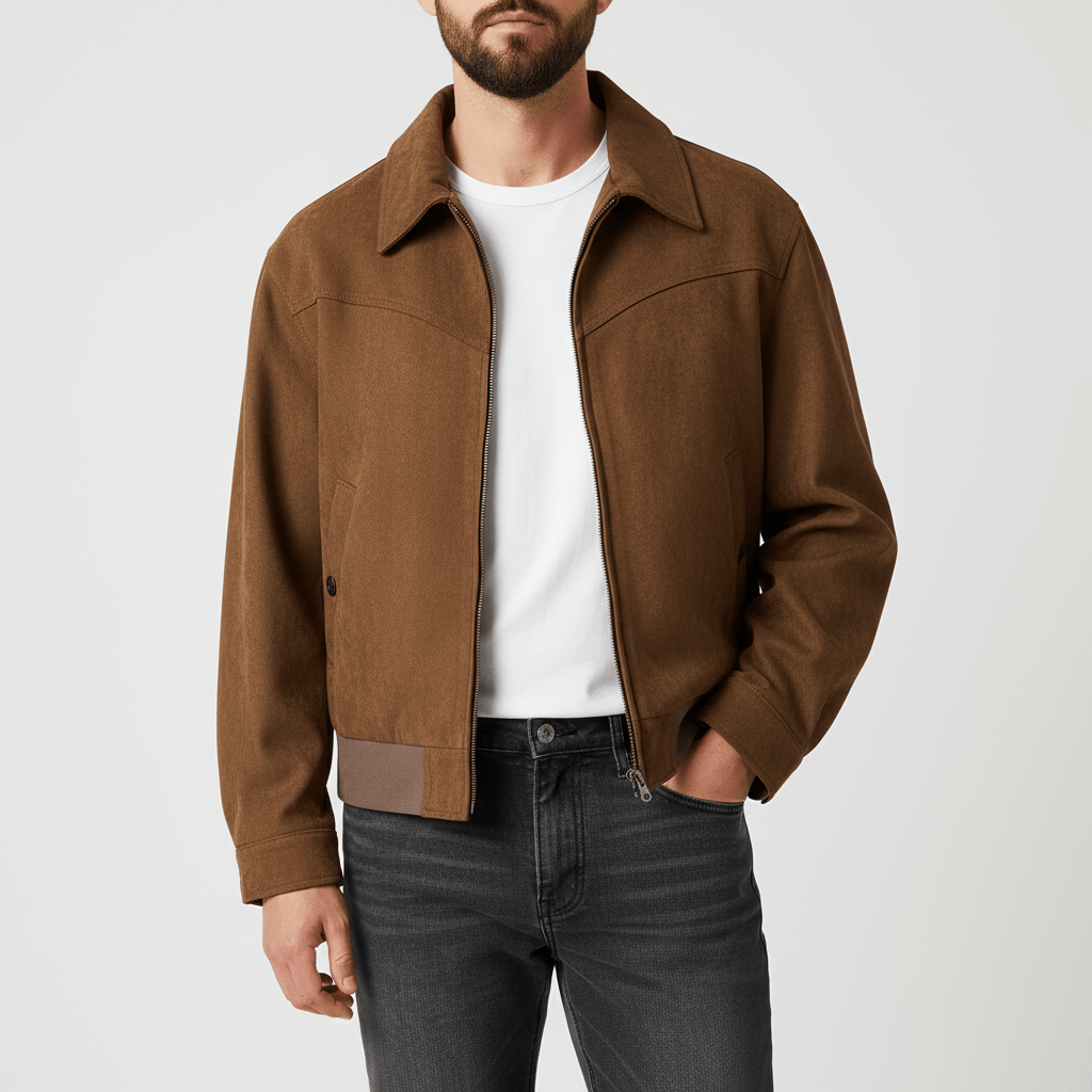 Luminovi | Vintage Suede Cargo Jacket-Jacket