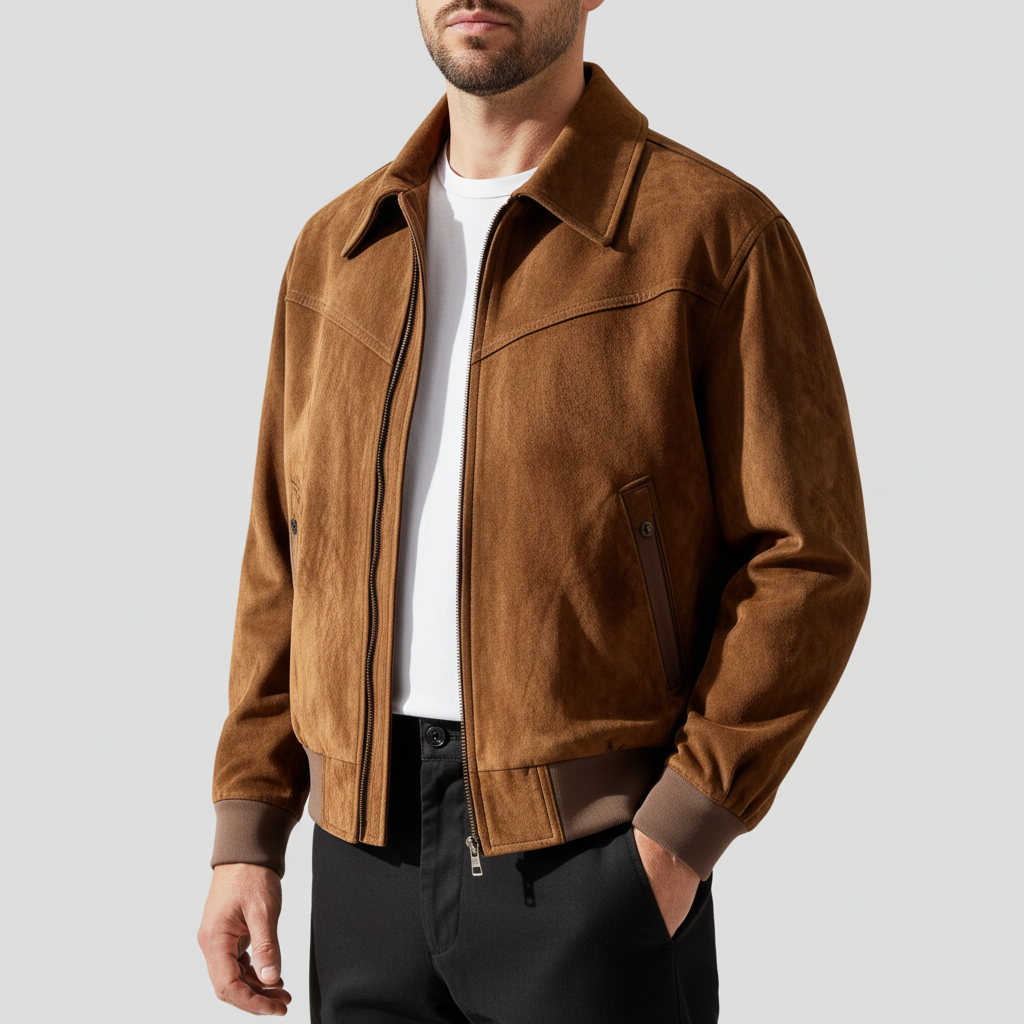 Luminovi | Vintage Suede Jacket-Jacket