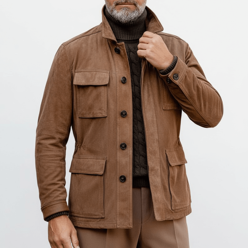 Luminovi | Vintage Suede Jacket-Jacket