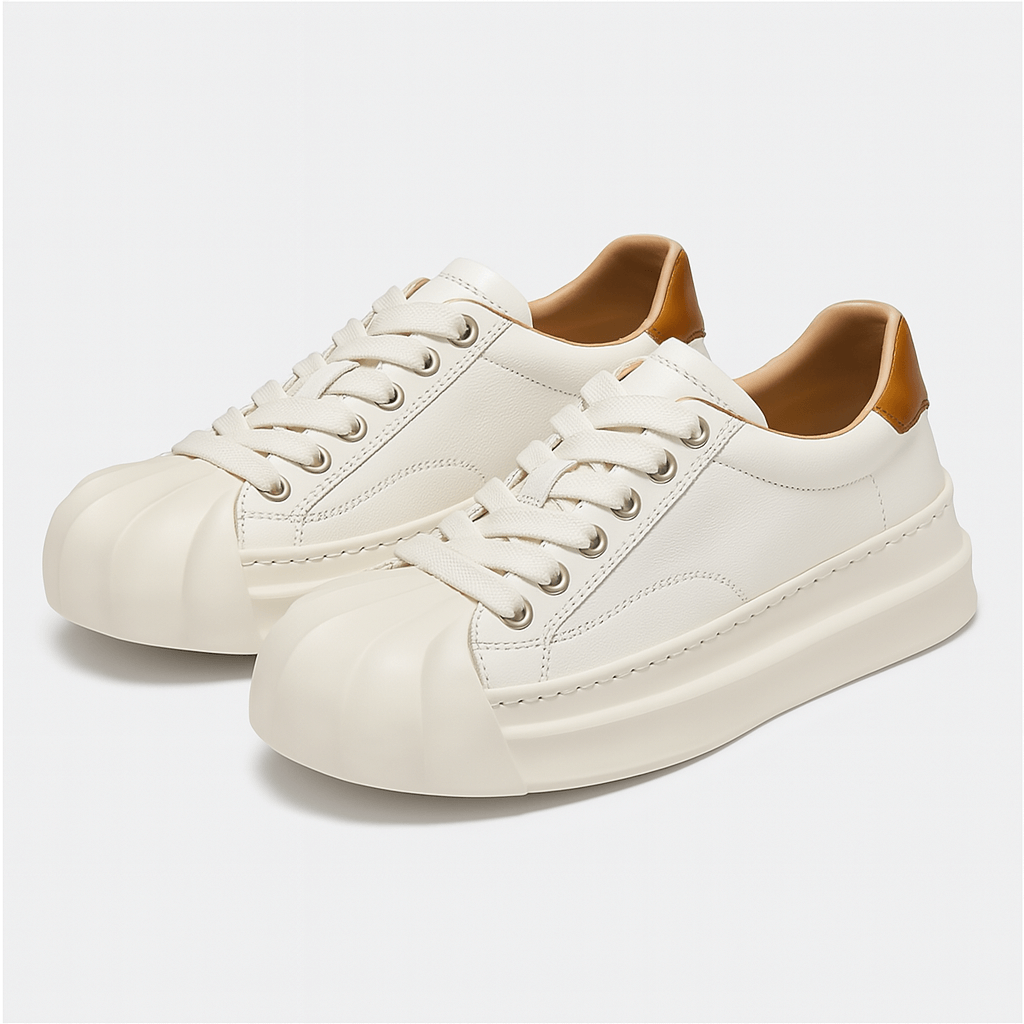 Luminovi | Wave Sole Leather Sneakers
