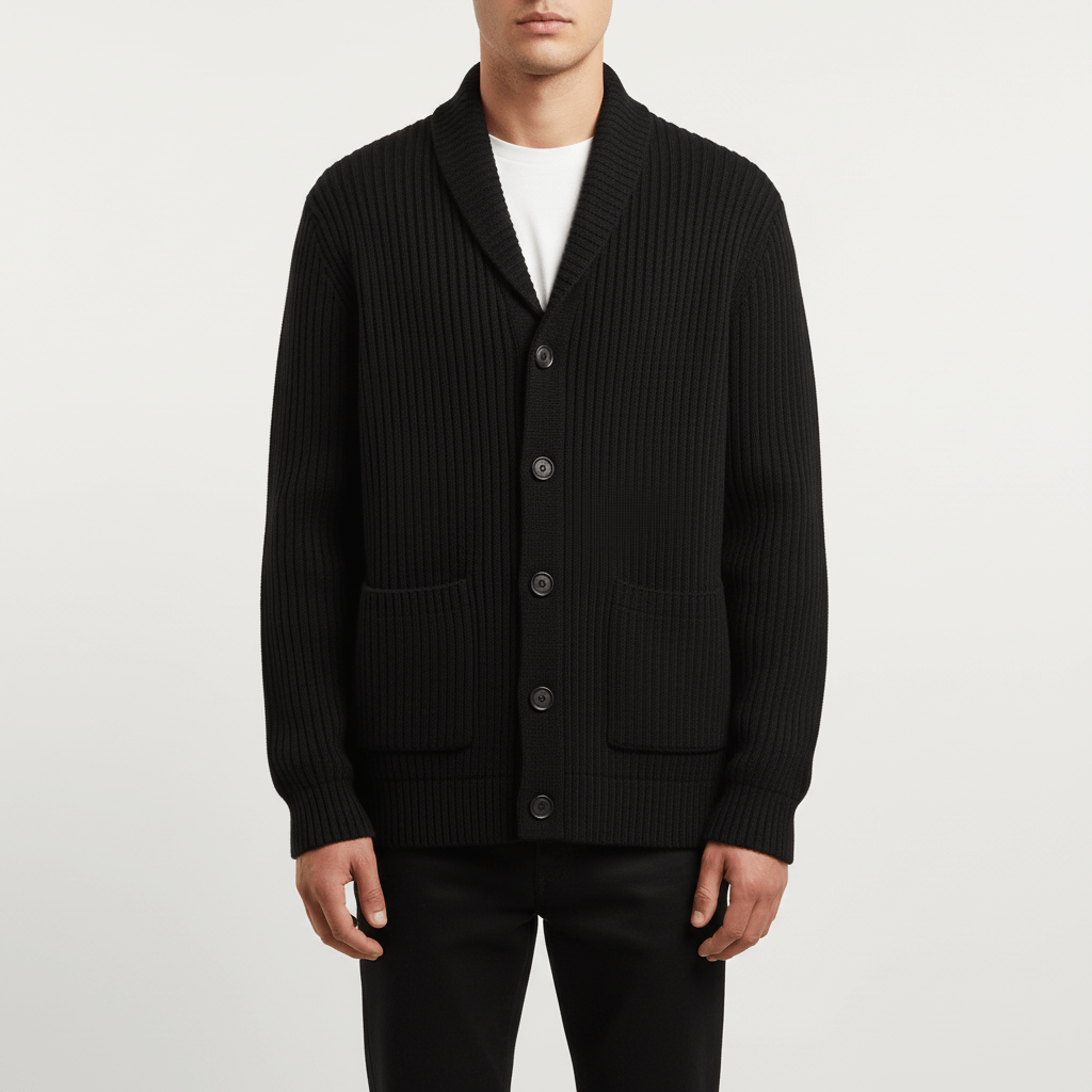 Luminovi | Wool Button-Up Sweater-Sweater