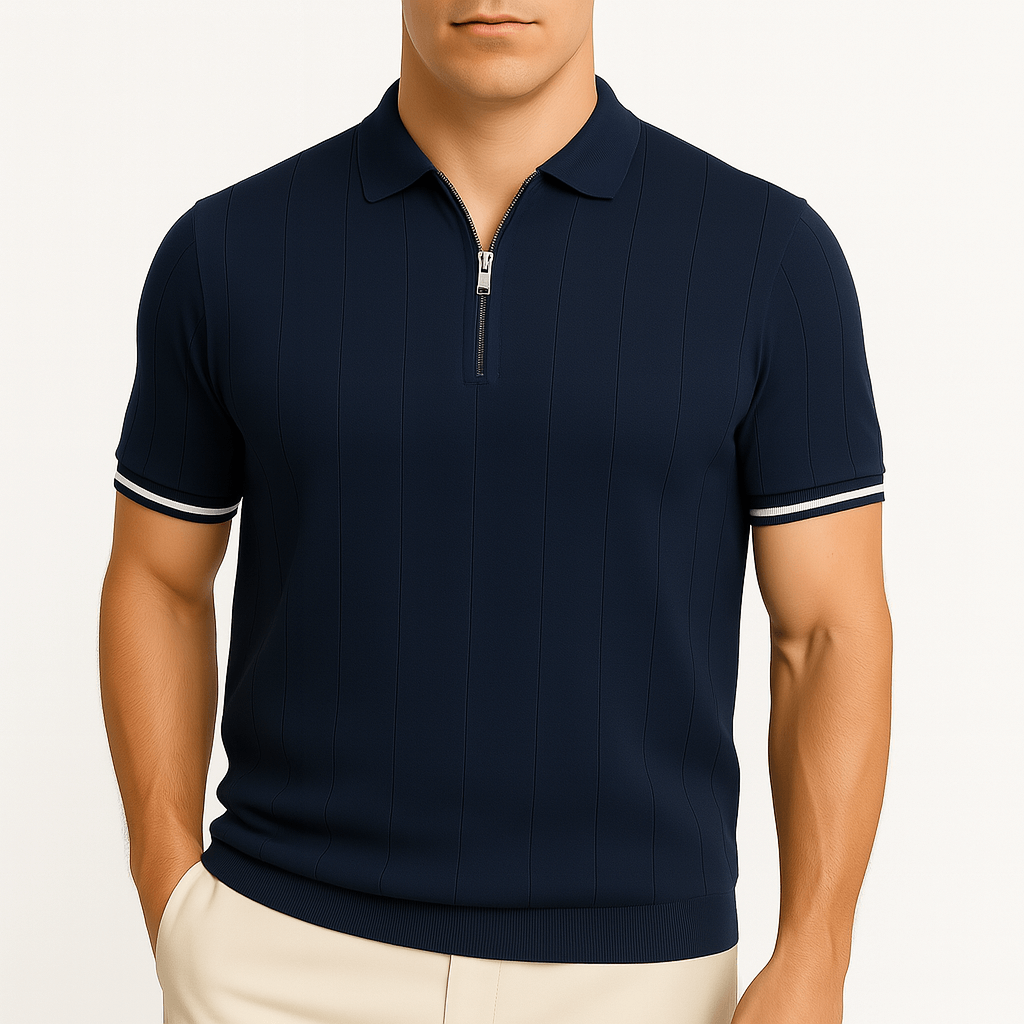 Luminovi | Zip Collar Polo Shirt
