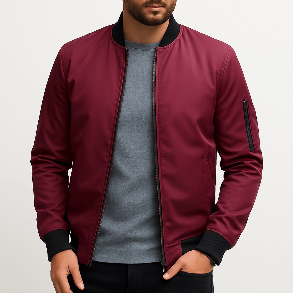 Luminovi | Zip-Pocket Bomber Jacket