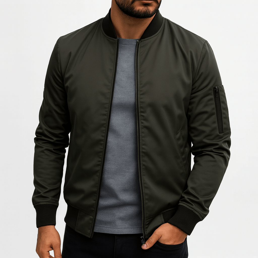 Luminovi | Zip-Pocket Bomber Jacket-Jacket