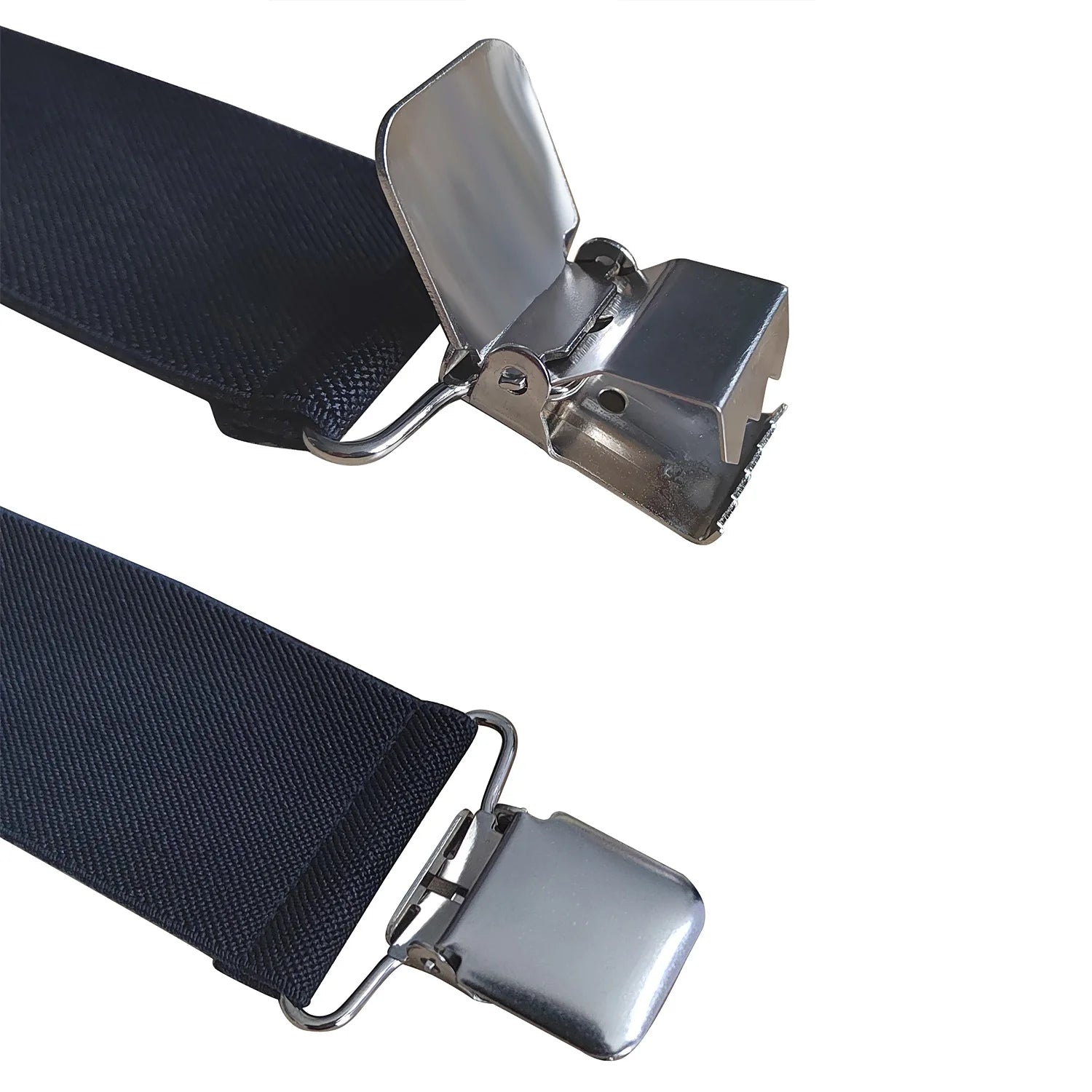 Mens Suspenders with Wide Reinforced Straps and Heavy-Duty Metal Clips, Adjustable Y-Back