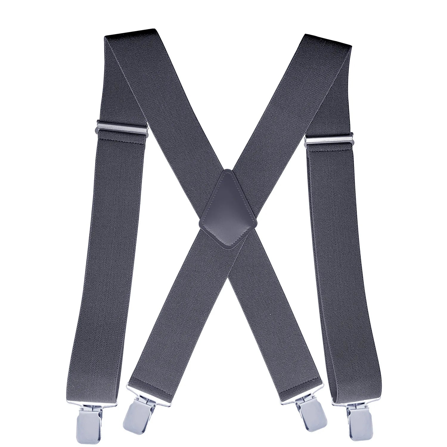 Mens Suspenders with Wide Reinforced Straps and Heavy-Duty Metal Clips, Adjustable Y-Back