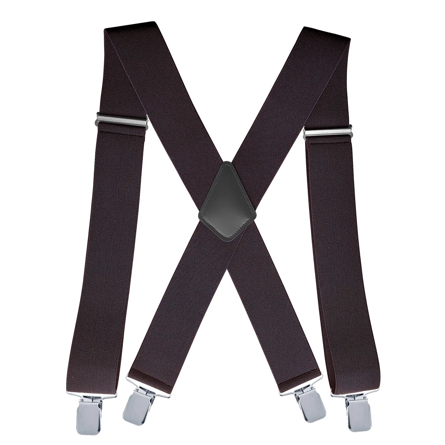 Mens Suspenders with Wide Reinforced Straps and Heavy-Duty Metal Clips, Adjustable Y-Back