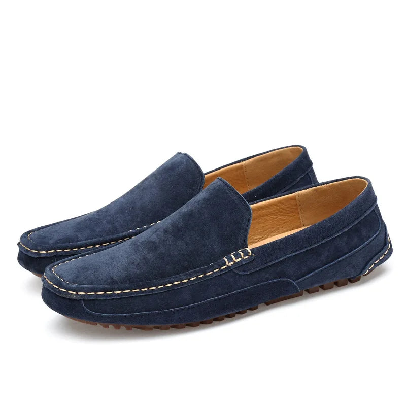 Men's Slip-On Loafers with Moccasin Stitching for Office and Professional Wear