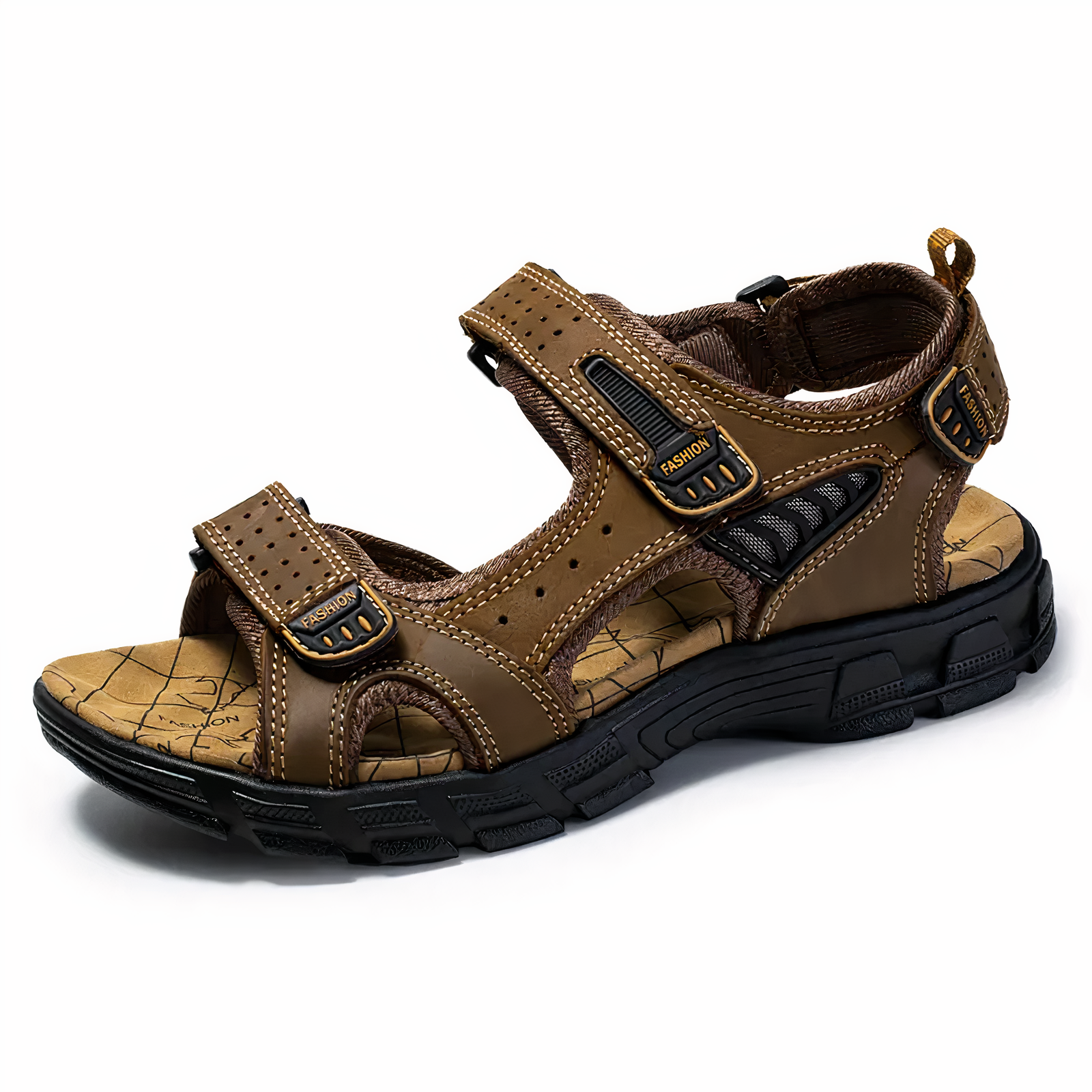 Orthopedic Hiking Sandals for Men with Adjustable Straps and Contoured EVA Footbed