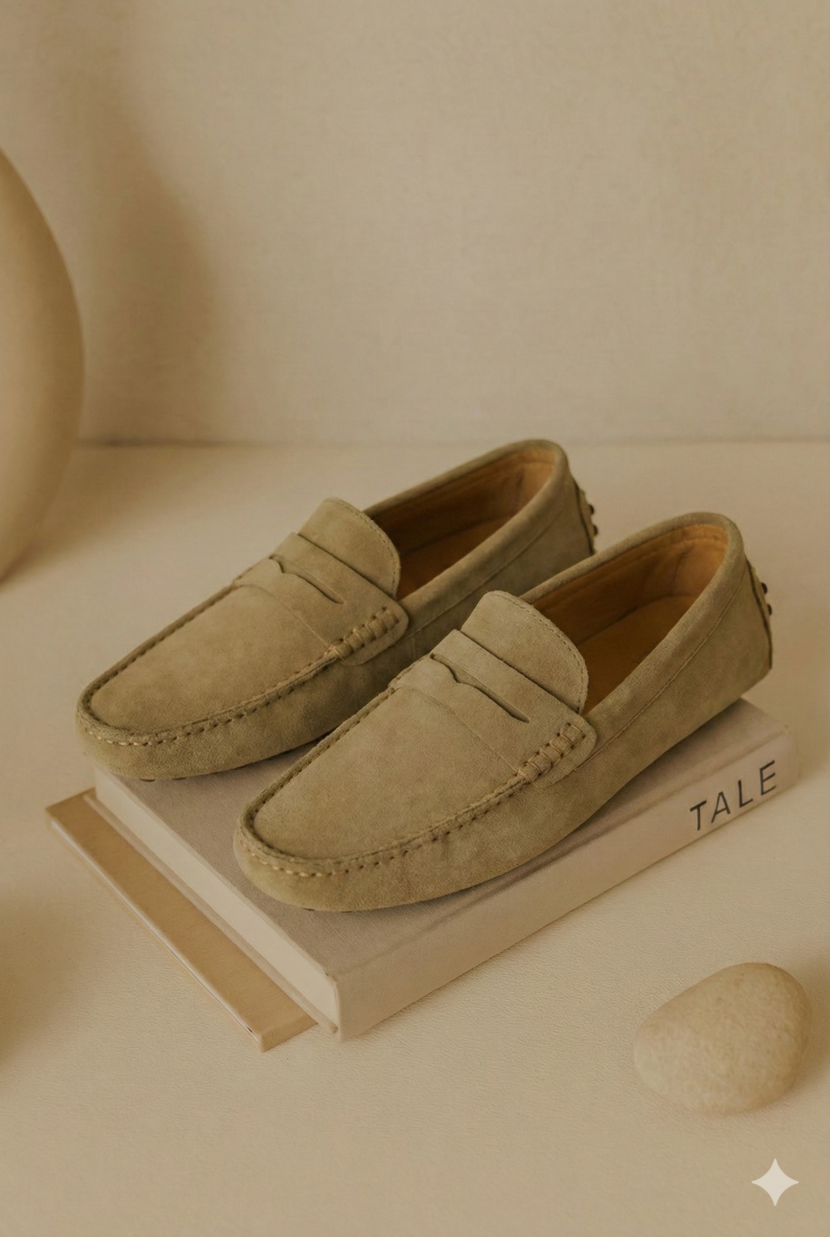 Men's Driving Loafers with Cushioned Footbed and Elastic Gore, Flexible Rubber Tread