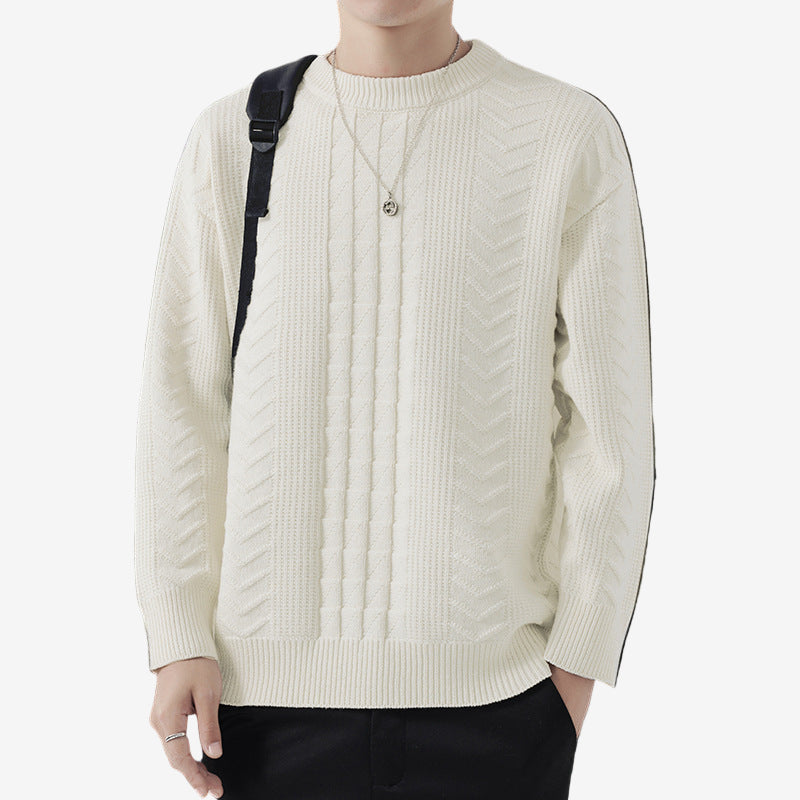 Rino - Lockerer Rundhals-Strickpullover für Herren-Men Fashion