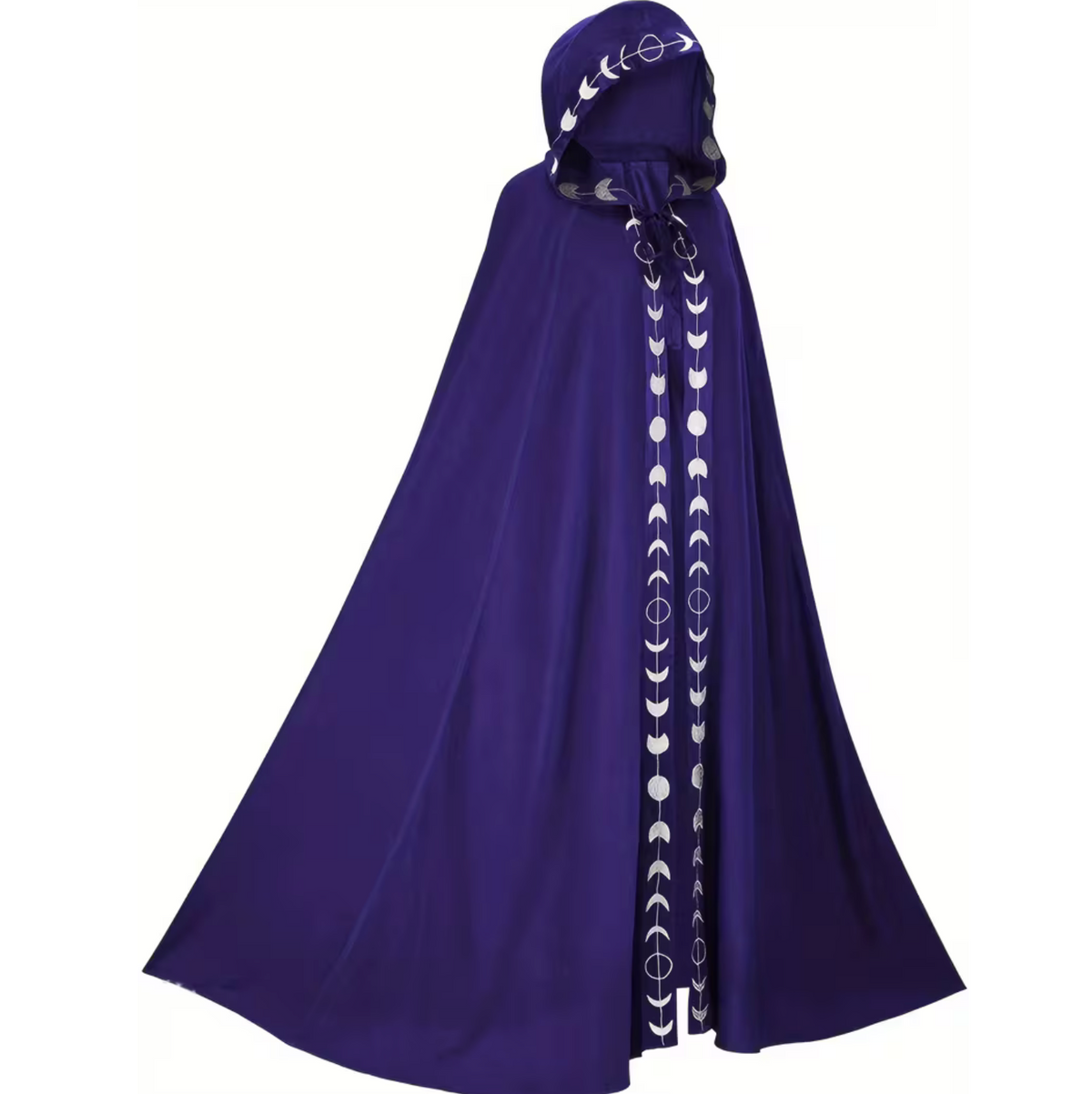 Hooded Cape for Adults with Attached Hood and Flowing Fabric, Medieval Renaissance