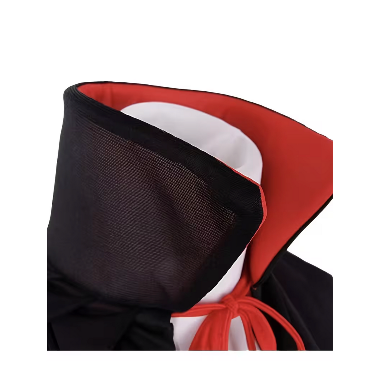 Reversible Gothic Cloak with Stand Collar and Adjustable Front Lacing