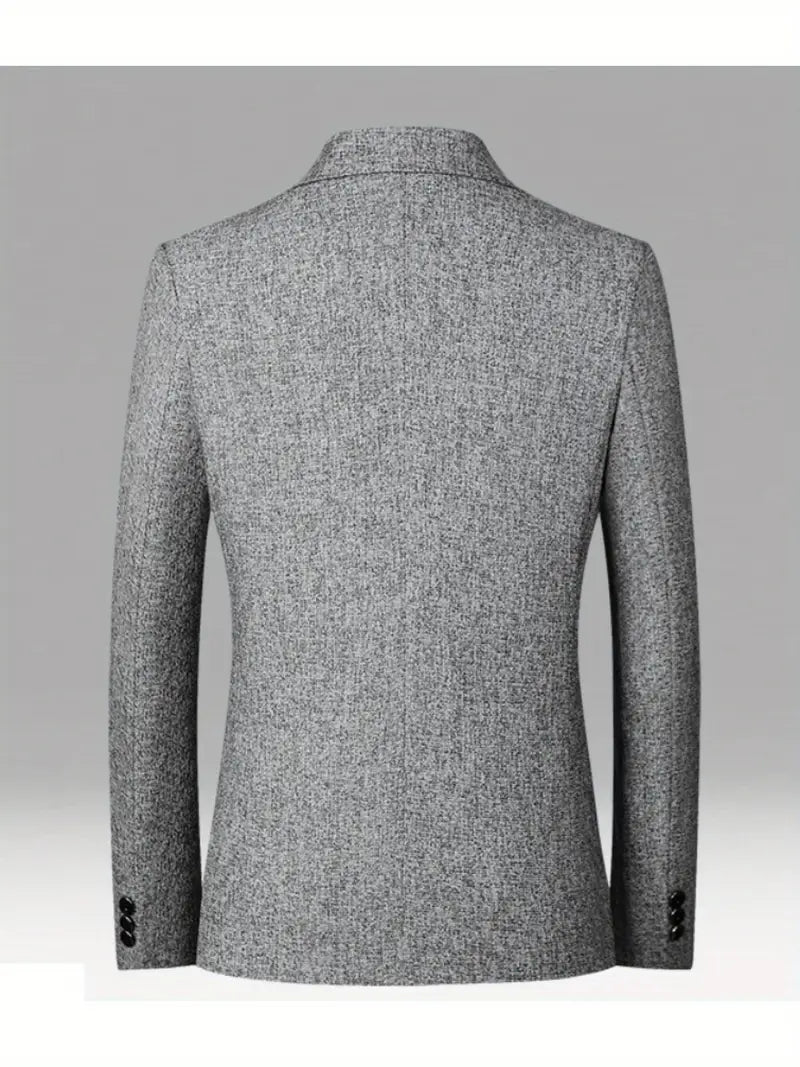 Men's Slim Fit Blazer with No-Iron Finish and Travel-Friendly Design, Smart Casual