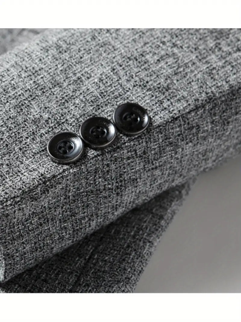 Men's Slim Fit Blazer with No-Iron Finish and Travel-Friendly Design, Smart Casual