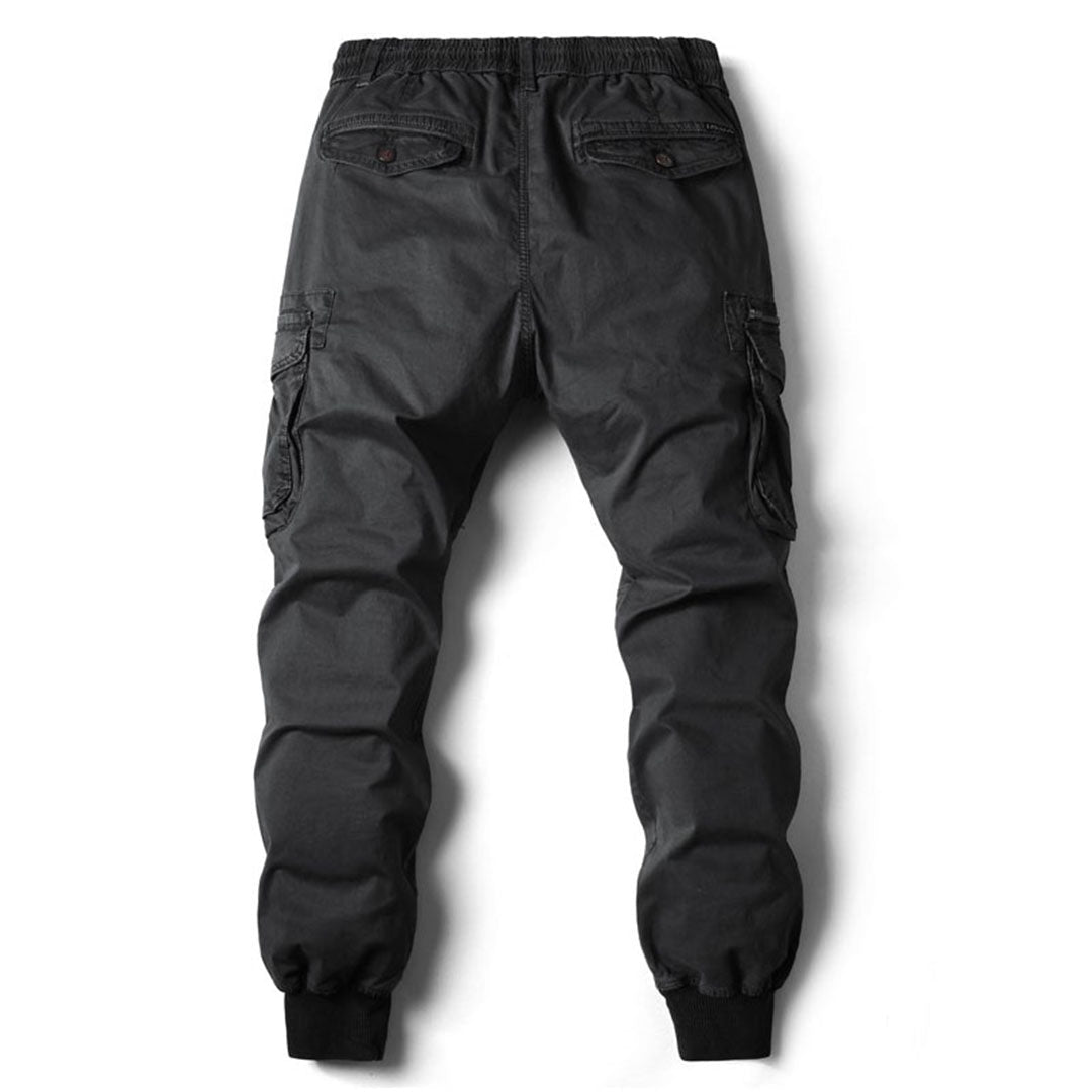 Men's Cargo Pants with Stretch Fabric and Utility Pockets, Tapered Silhouette