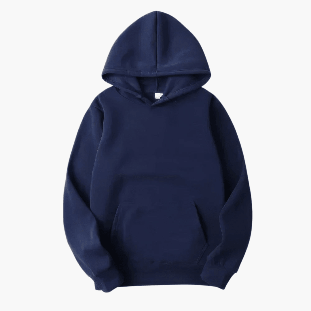 Men's Relaxed Fit Pullover Hoodie with Adjustable Hood and Kangaroo Pocket