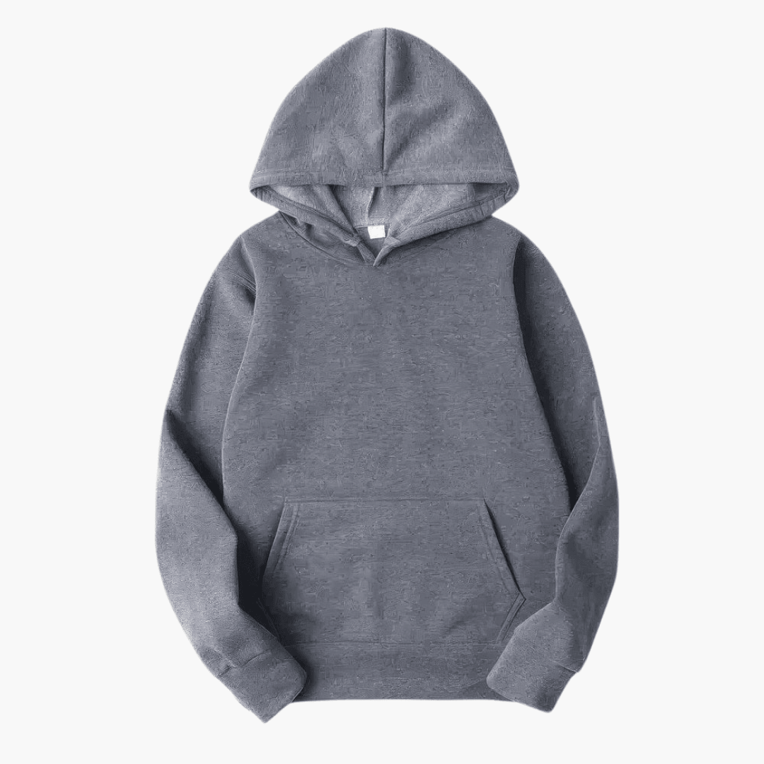 Men's Relaxed Fit Pullover Hoodie with Adjustable Hood and Kangaroo Pocket
