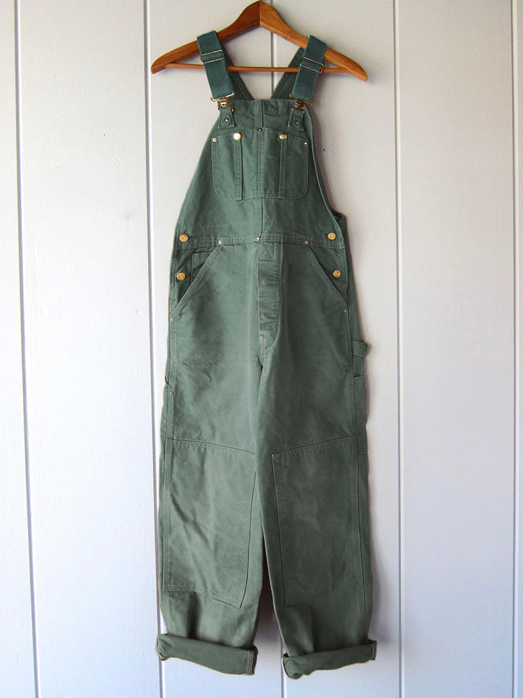 Dungaree Jumpsuit for Women with Adjustable Straps and Multiple Pockets, Relaxed Fit