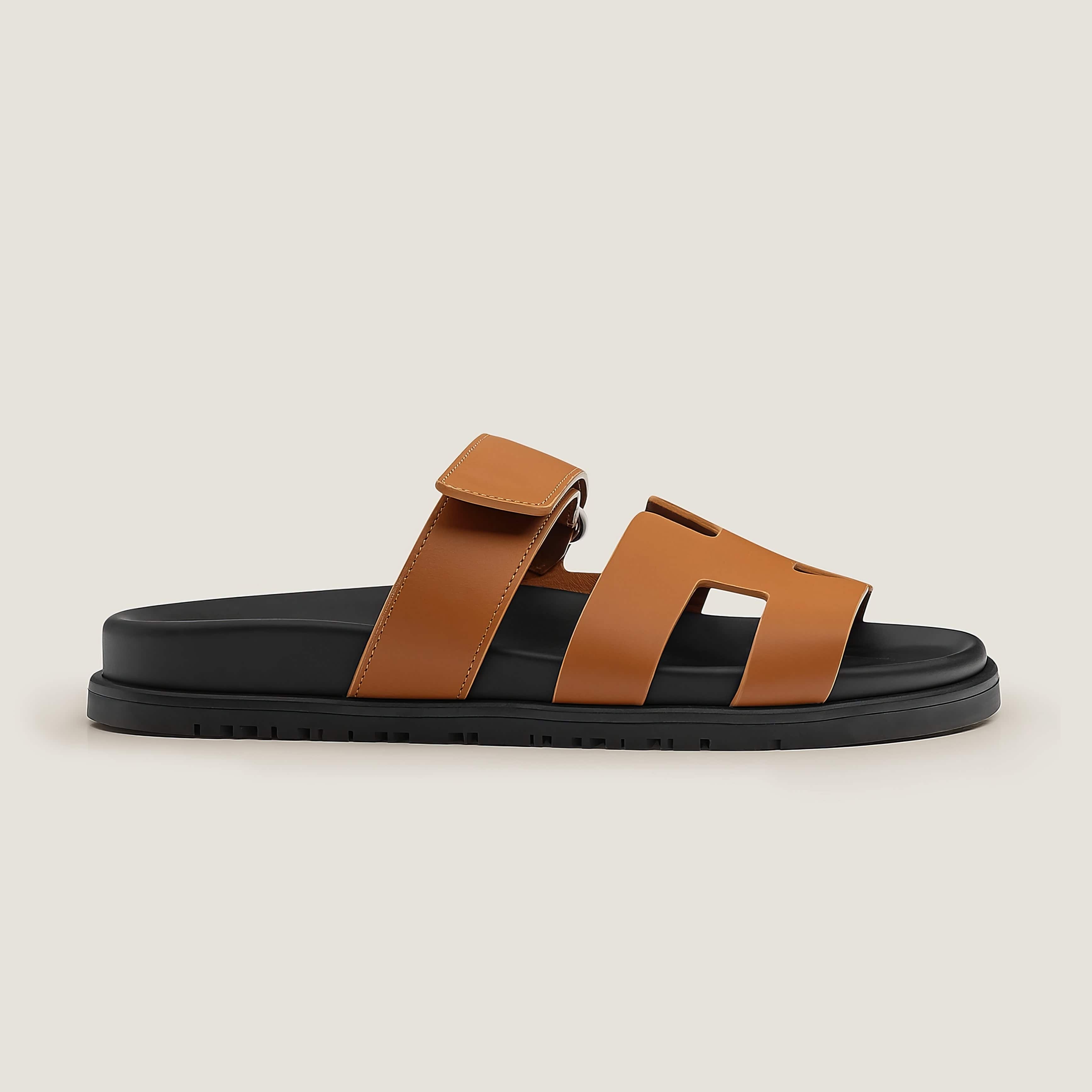 Women's Slip-On Sandals with Broad Straps and Flat Sole, Minimalist Casual