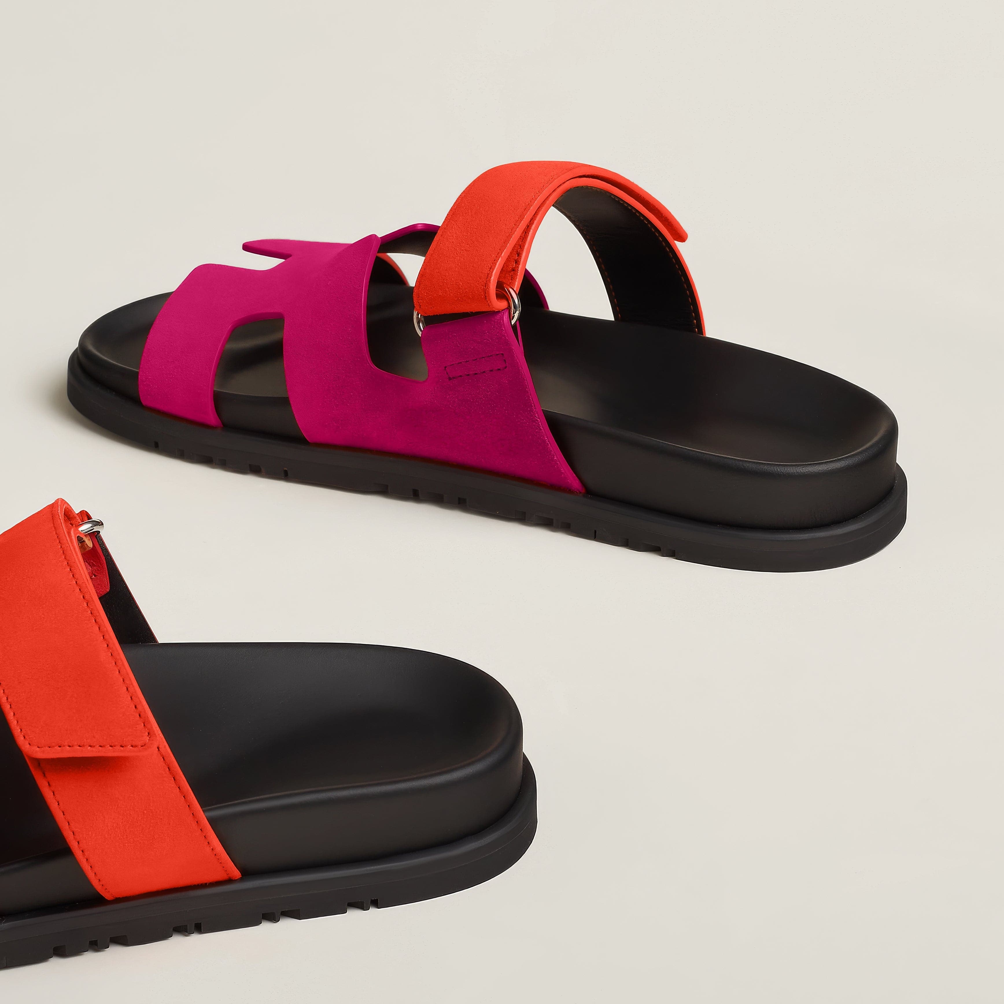 Women's Slip-On Sandals with Broad Straps and Flat Sole, Minimalist Casual