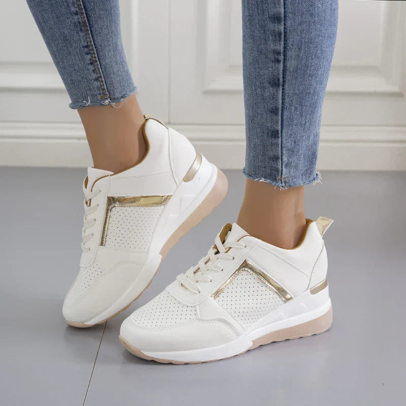 Platform Sneakers for Women with Breathable Mesh and Arch Support