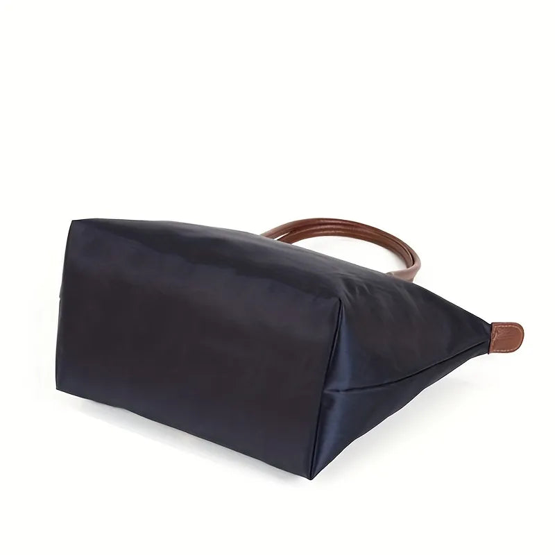 Structured Shoulder Bag with Organized Interior and Dust Bag, Day-to-Night