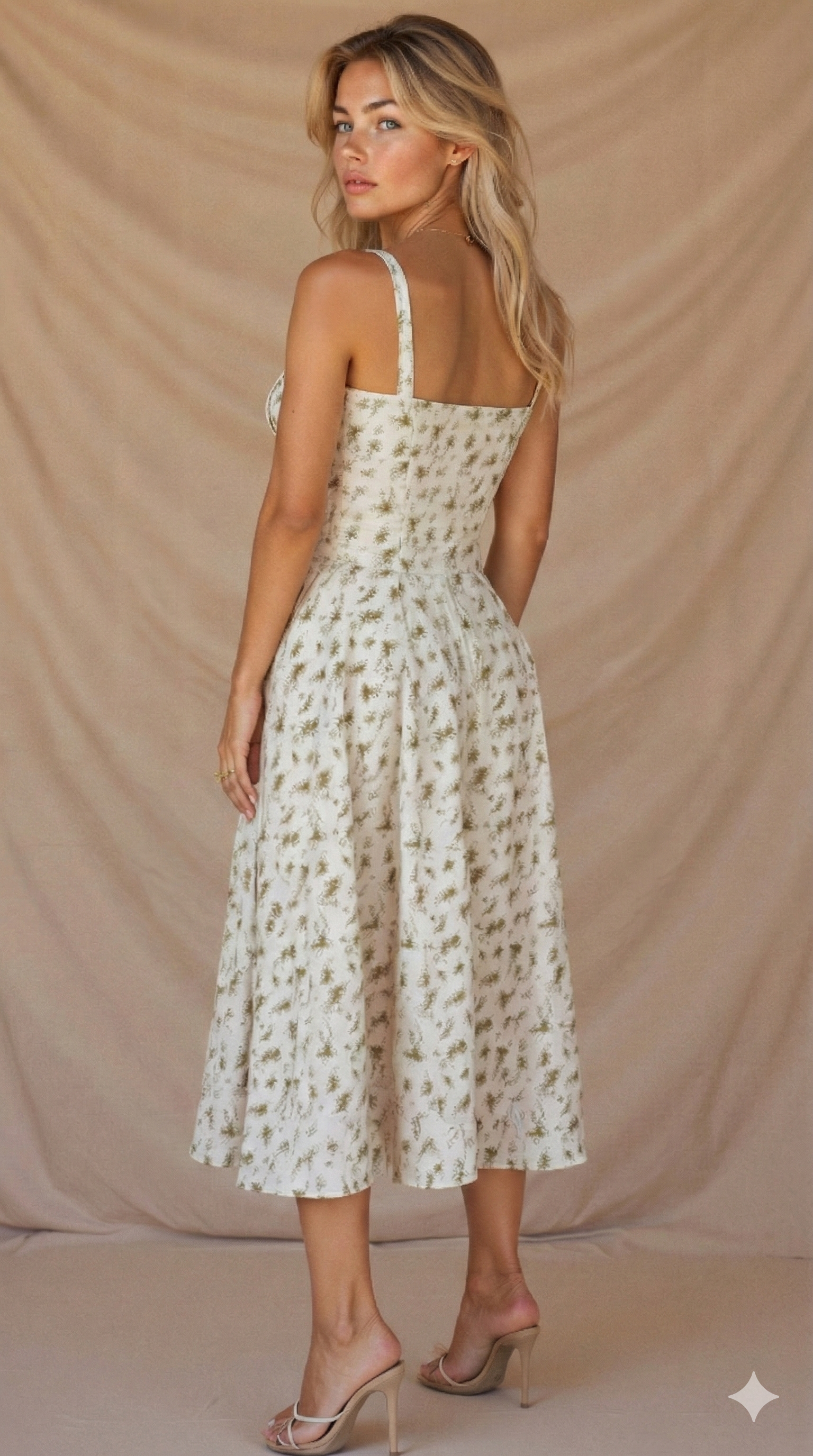 Women's Summer Midi Dress with Side Split and Breathable Fabric, Relaxed Mid-Calf Fit