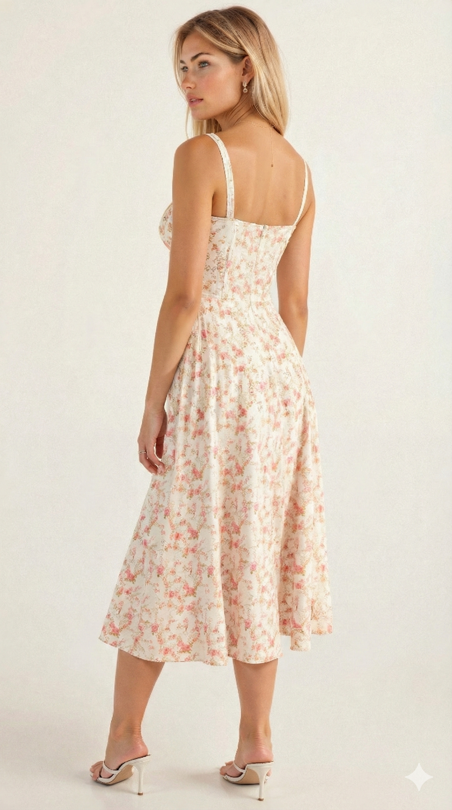 Women's Summer Midi Dress with Side Split and Breathable Fabric, Relaxed Mid-Calf Fit