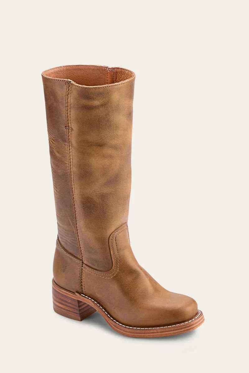 Women's Cowboy Boots with Leather Upper and Cushioned Insole, Pointed Toe Angled Heel