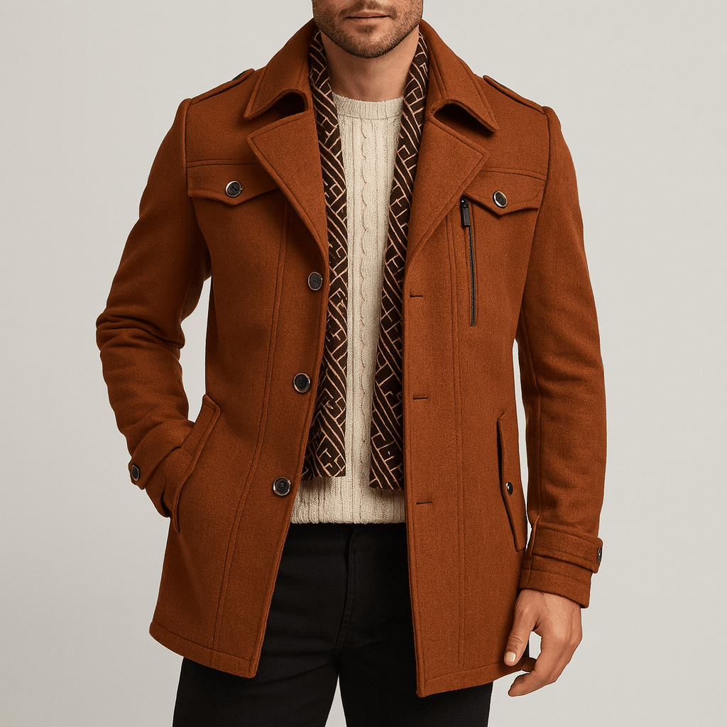 Luminovi | Tailored Wool Blend Coat