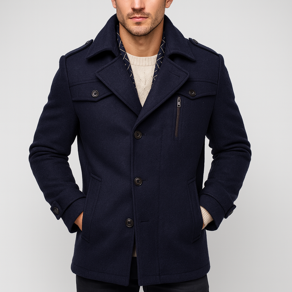 Luminovi | Tailored Wool Blend Coat