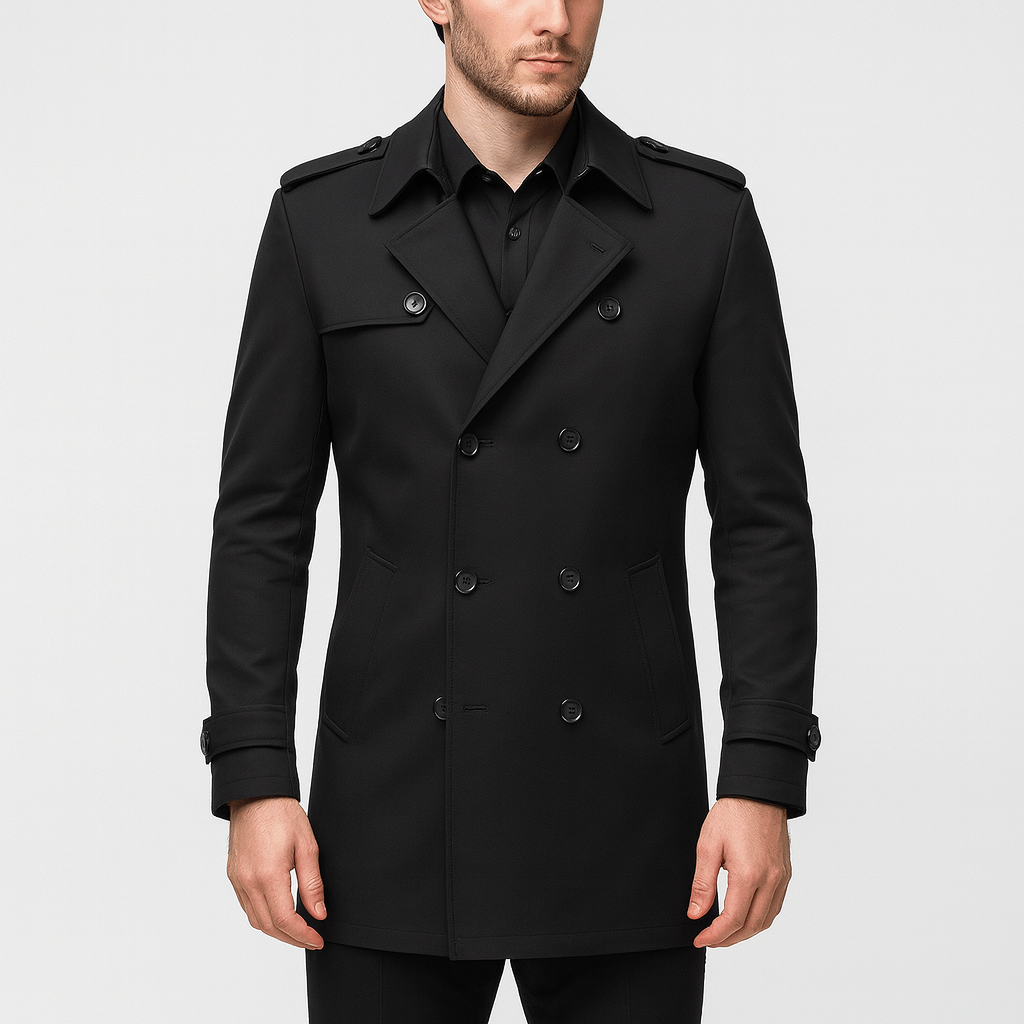 Luminovi | Tailored Double-Breasted Trench Coat