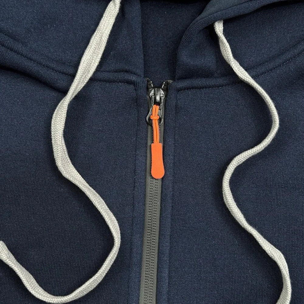 Pullover Hoodie with Kangaroo Pocket and Adjustable Drawstring Hood, Ribbed Cuffs