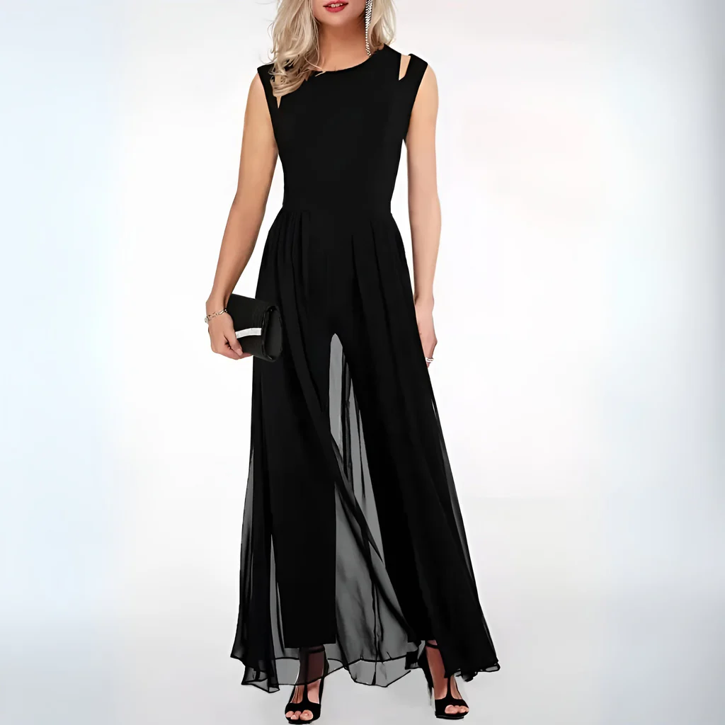 Women's Slim Fit Jumpsuit with Side Pockets and Breathable Fabric, Machine Washable