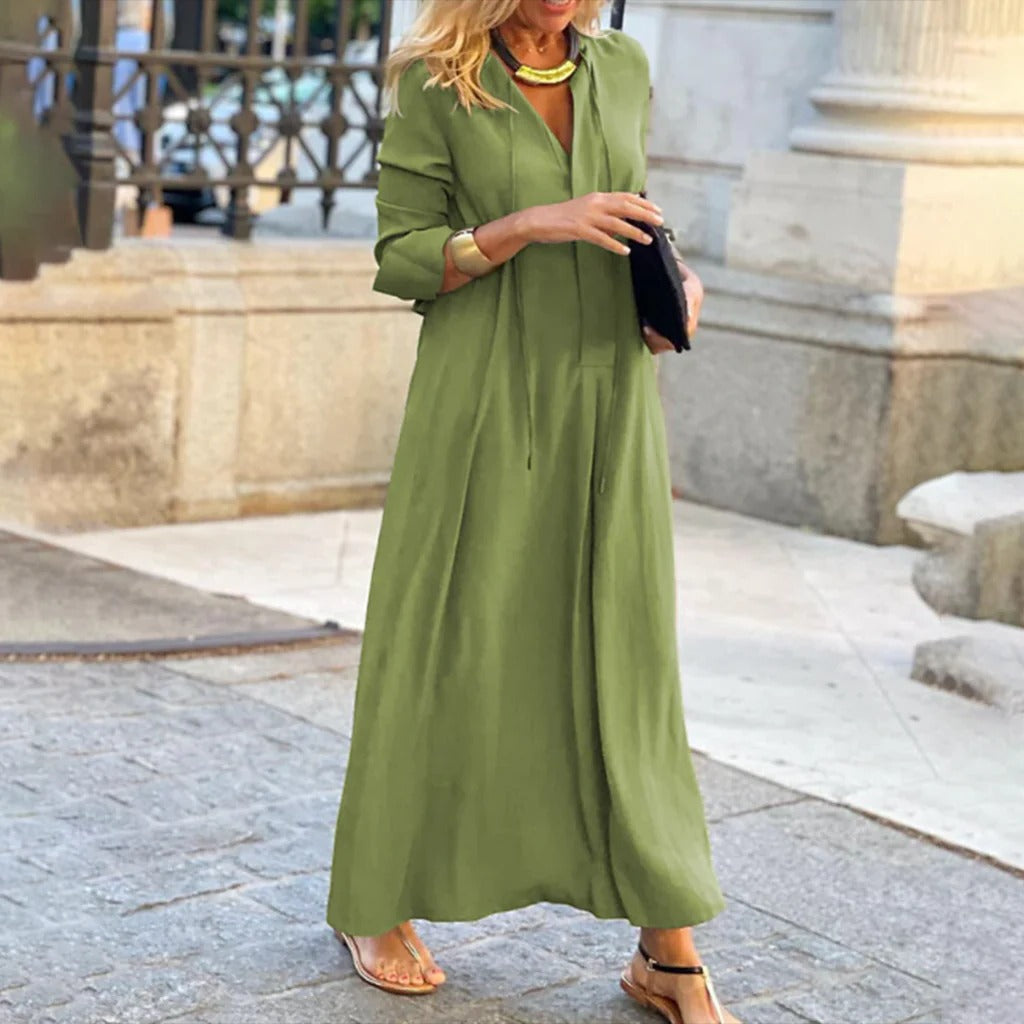 Women's Slip-On Dress with Minimalist Design and Breathable Fabric