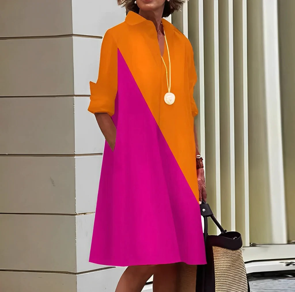 Women's Polo Dress with Short Sleeves and Breathable Fabric