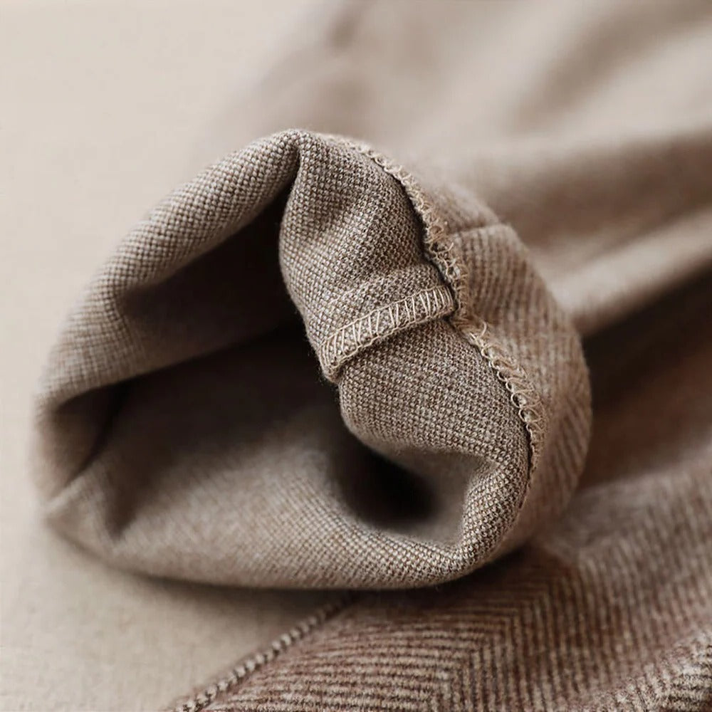 Women's Tailored Straight Leg Pants with Flat Waistband