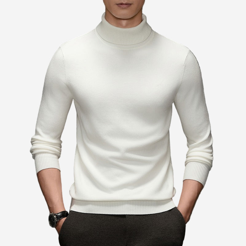 LUMINOVI | Fine Gauge Turtleneck Sweater