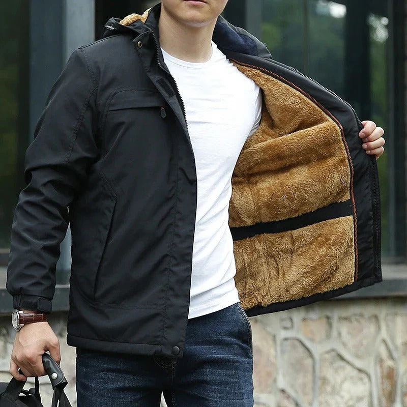 LUMINOVI | Faux Fur Hooded Jacket