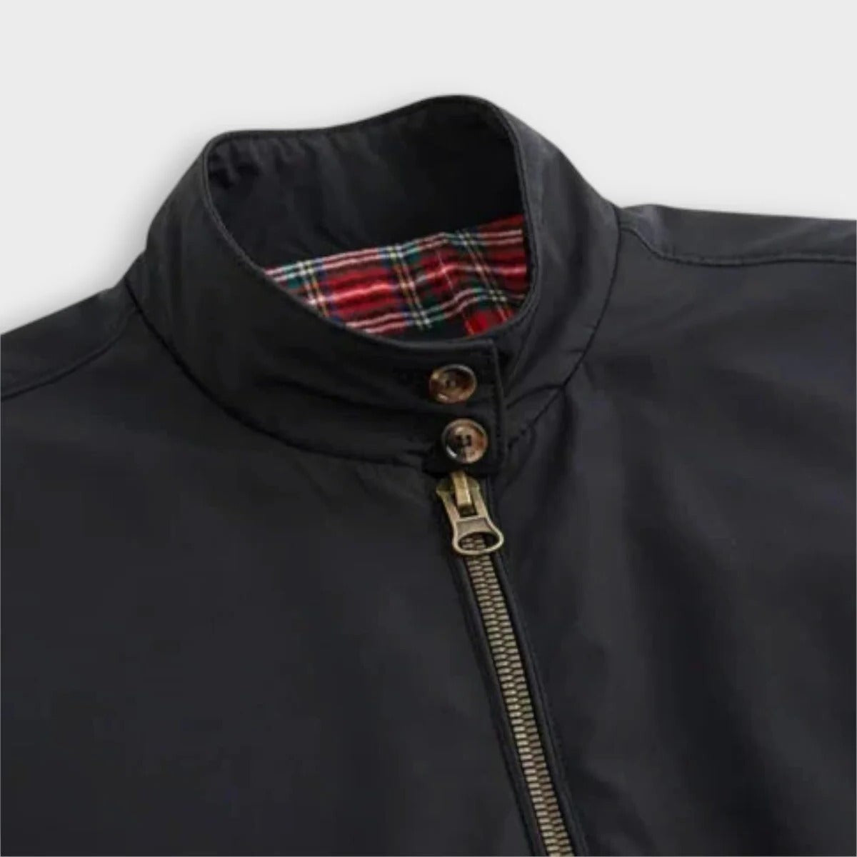 Mens Zip Front Windbreaker Jacket with Stand Collar for Casual Wear